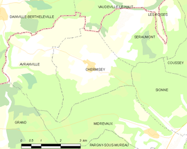 Mapa obce Chermisey