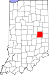 Map of Indiana highlighting Henry County Map of Indiana highlighting Henry County.svg