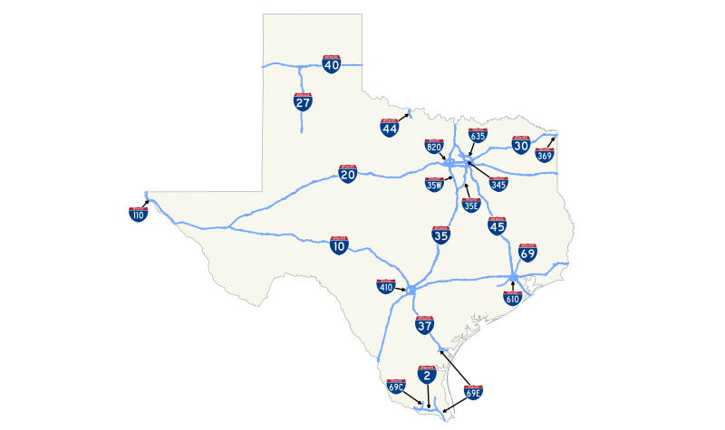 File:Map of Interstate Highways in Texas.svg