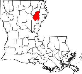 Map of Louisiana highlighting Franklin Parish.svg