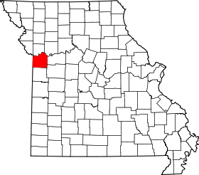 Map of Missouri highlighting Jackson County.svg