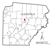 Mapa Plymptonville, Hrabstwo Clearfield, Pensylwania Highlighted.png