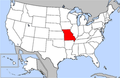 Map of USA highlighting Missouri.png