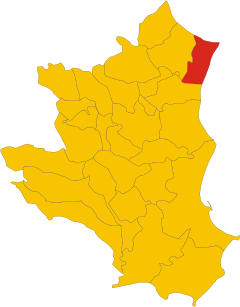 Map of comune of Cirò Marina (province of Crotone, region Calabria, Italy).svg