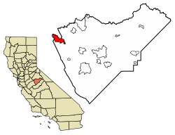 Location in Mariposa County, California