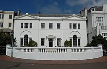Marlborough House in May 2018. Marlborough House, 54 Old Steine, Brighton (NHLE Code 1380671) (May 2018) (2).JPG