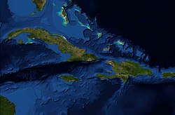 Nasa-satellietbeeld van die Groot-Antille