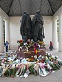 Memorials to Queen Elizabeth II in at the RAF Bomber Command Memorial, Green Park.