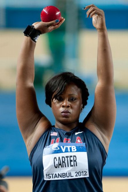 Carter at the 2012 World Indoor Championships in Istanbul