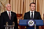 Vorschaubild für Datei:Mike Pence and Emmanuel Macron in Washington - 2018 (26809924857).jpg
