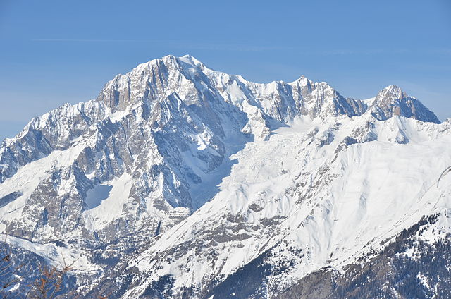 Mont Blanc from the Aosta Valley (Italy)