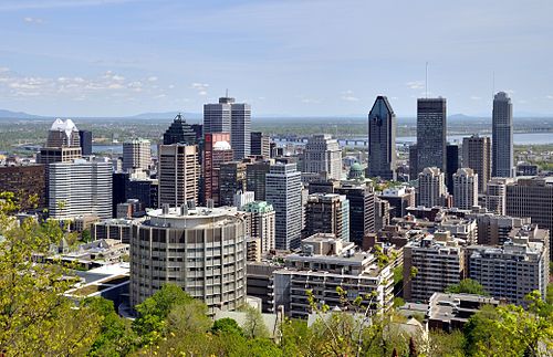 Skyline of Downtown Montreal from Mount Royal