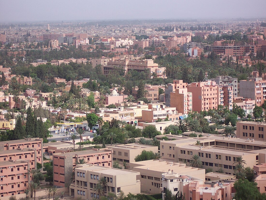 File:MoroccoMarrakech townfromhill.jpg