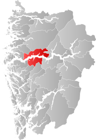 Poziția localității Comuna Høyanger