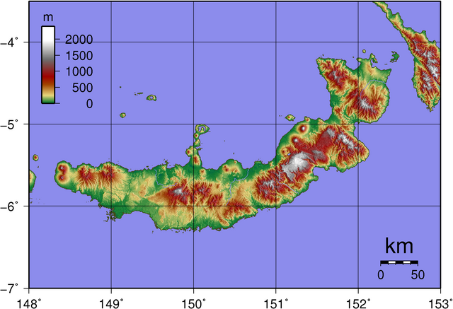 Topografio de Nova Britio