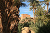 View of Oasis and Kasbah in Nkob village in Morocco