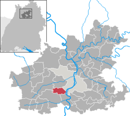 Läget för Nordheim i Landkreis Heilbronn