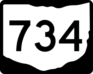 <span class="mw-page-title-main">Ohio State Route 734</span> East-west state highway in Ohio, US