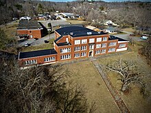 Aerial view of the Olive Hill High School campus, Nov. 2022.