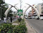 Olifantsmonumint op Moi Avenue in Mombasa.