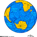 Orthographic projection centered over Bouvet Island