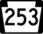 Pennsylvania Route 253 işaretçisi