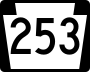 Pennsylvania Route 253 marker