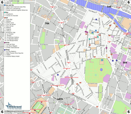 Kaart van 6e arrondissement