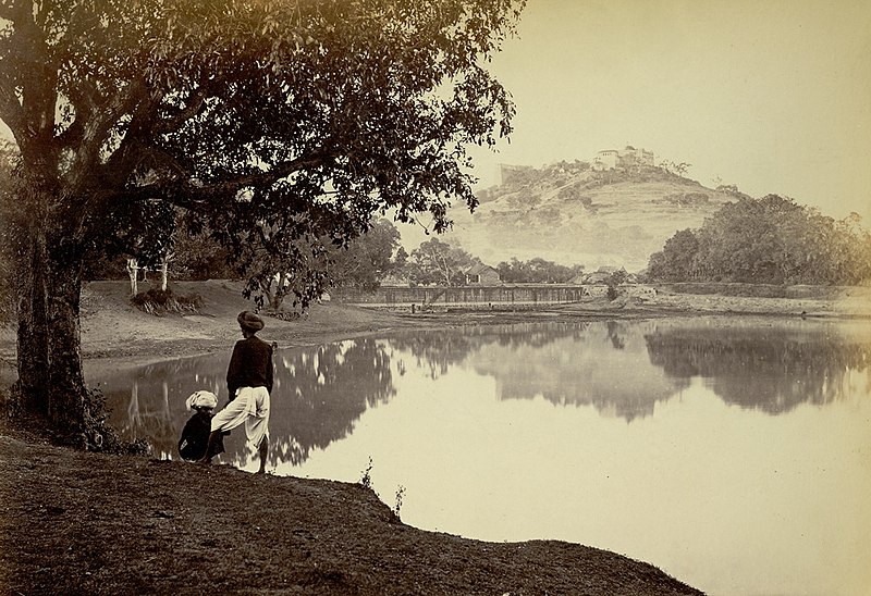 File:Parvati from what Saras baug lake in 1870.jpg