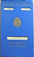Cover of passport issued in 1938