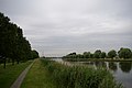 Pelgrimspad hiking route between Tolhuissluis lock and Vrouwenakker