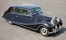 Hooper 7-seater touring limousine for HRH The Prince Regent of Iraq (1953). Rolls-Royce built only 18 Phantom IV chassis for bodies by independent coachbuilders Phantom IV.jpg