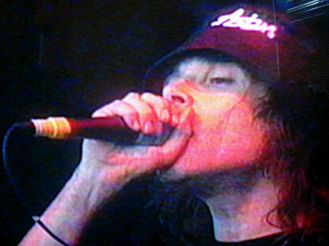 Ian Brown performing at Witnness in 2002.