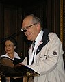 Jacques Pitrat lors de son discours en 2006 pour la remise du prix spécial de l'IPMU.