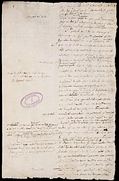 The Act of Abjuration, signed on 26 July 1581, was the formal declaration of independence of the Dutch Low Countries. Plakkaat van Verlatinghe.jpg