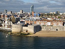 Round Tower and Point Battery Point Battery, Portsmouth - geograph.org.uk - 1514954.jpg