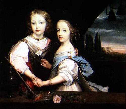 Portrait of Winston and Arabella Churchill, children of Sir Winston Churchill by Peter Lely