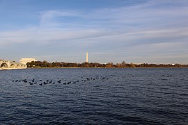 Potomac River and monuments in 2020