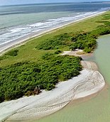 Visão do encontro do Rio com o mar