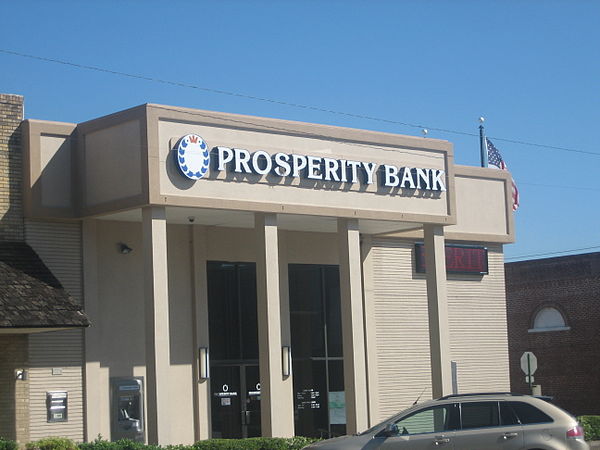 Prosperity Bank is located across the street from the Burleson County Courthouse in Caldwell.