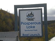 Prosperous Lake boat launch outside Yellowknife