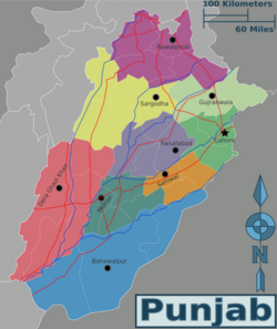 Punjab (Pakistan) Divisions.png