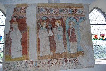 Mittelalterliche Fresken in der Kirche