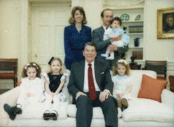 The Daniels family with President Ronald Reagan in 1987