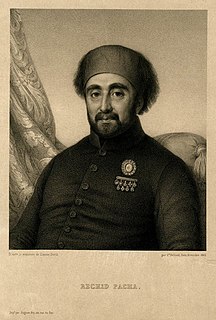 Mustafa Reşid Pasha Grand Vizier of the Ottoman Empire (1846–1848, 1848–1852, 1854–1855, 1856–1857, 1857–1858)