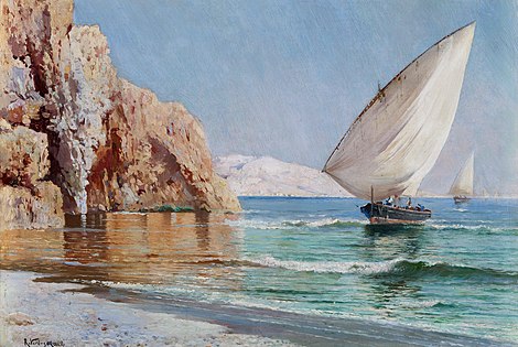 La llegada de las barcas (1910-1920). Óleo sobre lienzo, Museo Carmen Thyssen Málaga.