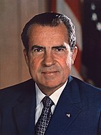 Photographic portrait of President Nixon; 1966