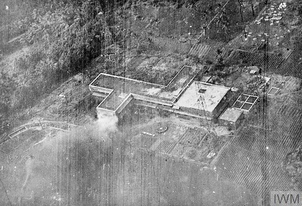 Rockets being fired from a Firefly at the radio station on Moen island