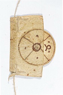 14th or early 15th century rotating bookmark from France. Rotating bookmark.jpg