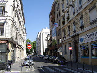 Rue Tronchet thoroughfare in Lyon, France